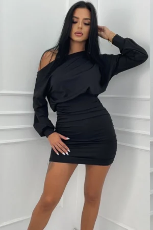 Sukienka Vittoria – czarna widok z przodu