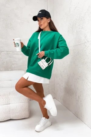 Bluza DUAL STYLE - zielona widok z przodu