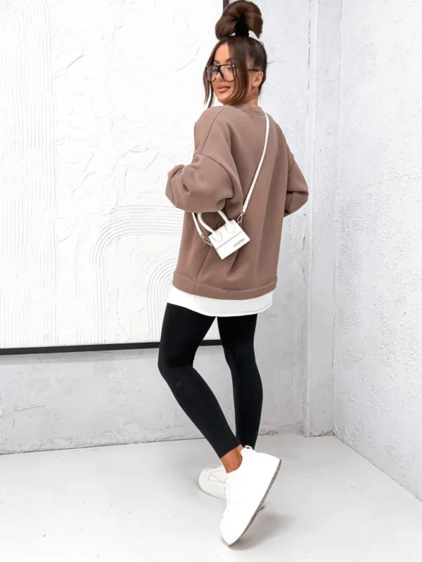 Bluza DUAL STYLE - mocha widok z tyłu