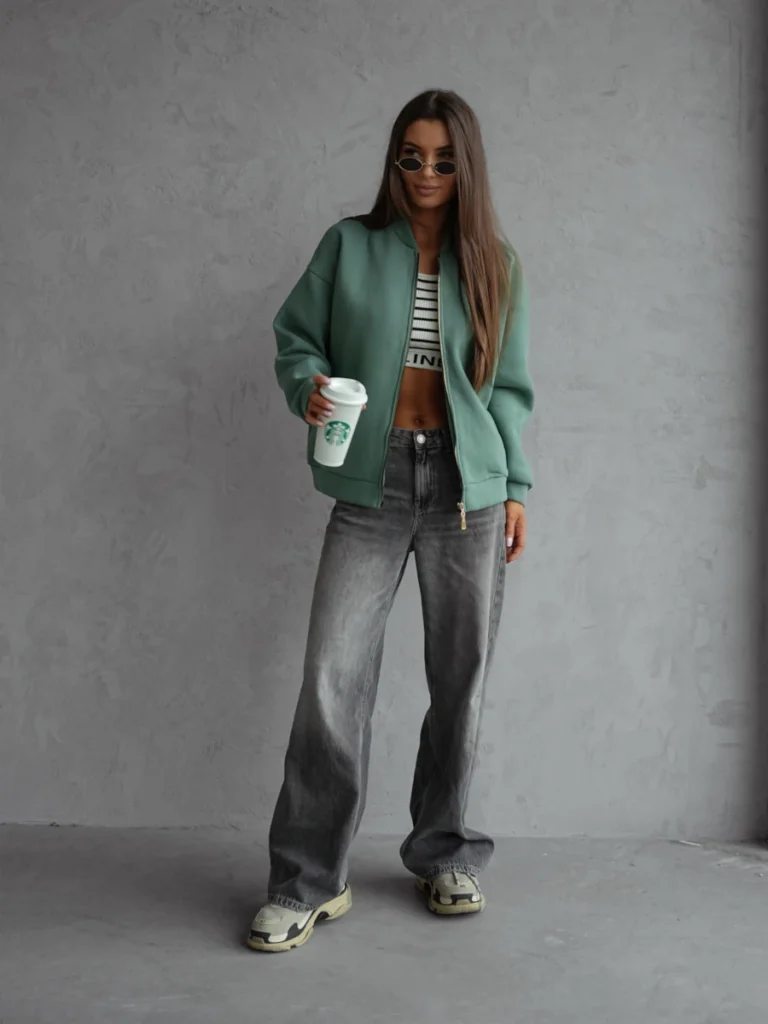 Bomberka Fancy – khaky widok z przodu