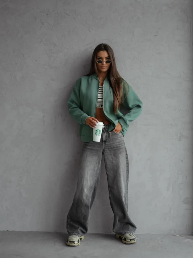 Bomberka Fancy – khaky widok z przodu