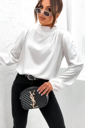 Bluzka MISS - BIAŁY widok z przodu