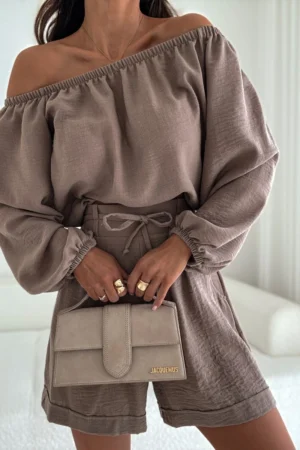 KOMPLET HISZPANKA – CAPPUCCINO widok z przodu