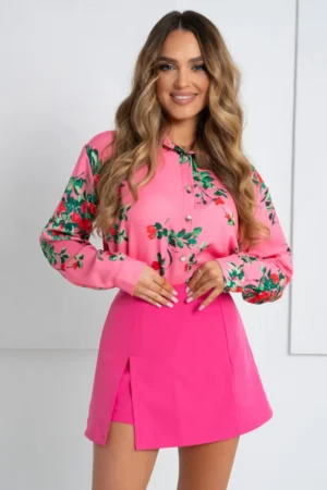 Koszula Morning Bloom – różowa widok z przodu