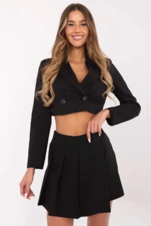 Spódnico - spodenki GALA - czarne widok z przodu