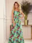 Sukienka TROPICAL maxi w kwiaty widok z przodu