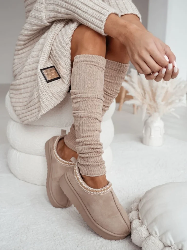 Getry/ocieplacze bawełniane w prążek