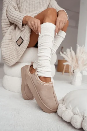 Getry/ocieplacze bawełniane w prążek