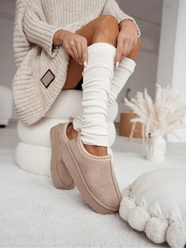 Getry/ocieplacze bawełniane w prążek