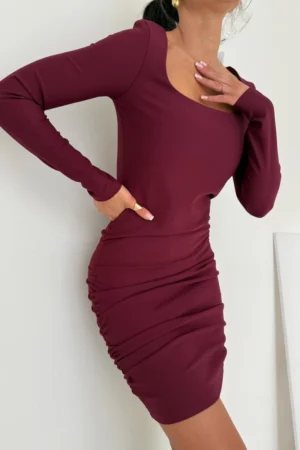 Sukienka mini z marszczeniami